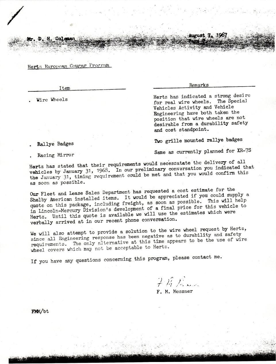 Hertz European Cougar Proposal 2
