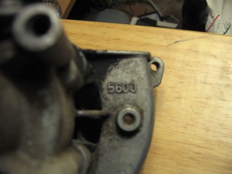 1992 Ford Crown Victoria - A close-up view of a metal component marked with the number 5600.
