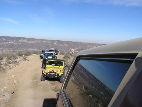 1990 Ford Bronco - The line up. (Nice Reflection off my back window!)
