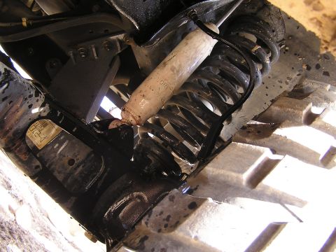 1990 Ford Bronco - Breakage picture! j/k it just leaked Tranny fluid down hill from not having the dipstick in all the way