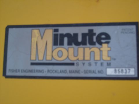 1995 Ford C-350 (Centurion Conversions) - Label for Minute Mount System, manufactured by Fisher Engineering in Rockland, Maine.