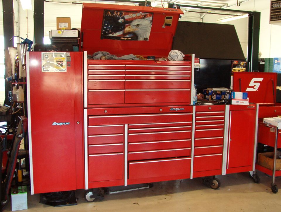 This is a stock box (with a lot of add-ons) - note that the bottom drawers are each ~2" taller than those on my box.