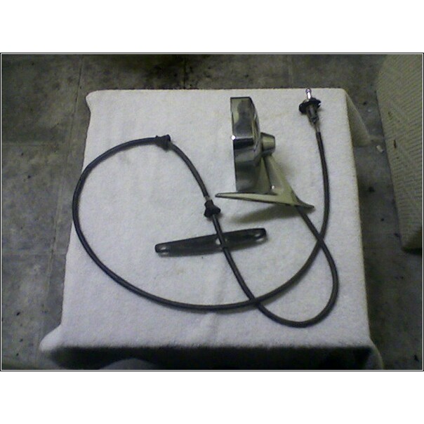 Car side mirror assembly with attached cable and mounting bracket