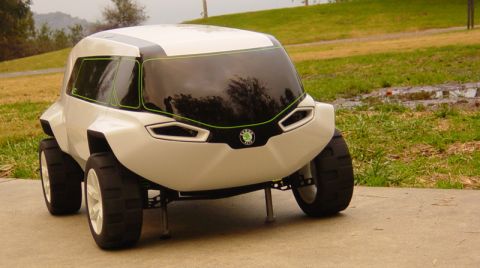 1993 Ford Probe - A futuristic concept car with a unique design is shown from a three-quarter front view.