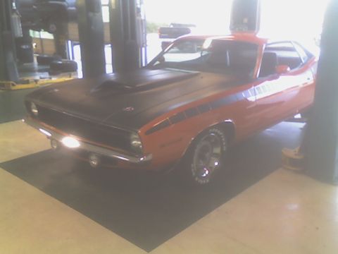 1983 Ford Bronco - Cuda in the shop (camera phone)