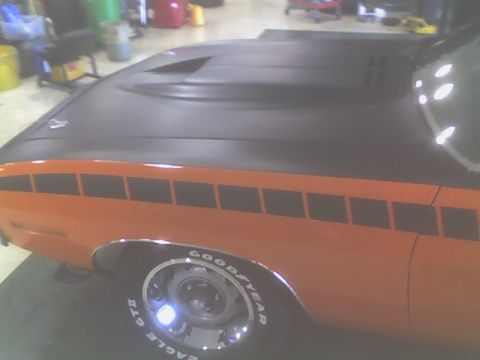 1983 Ford Bronco - Cuda in the shop (camera phone)