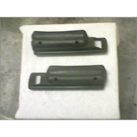 1972 Ford Ranchero - Pair of car door handles, possibly for a Ford Ranchero, shown on a white cloth.