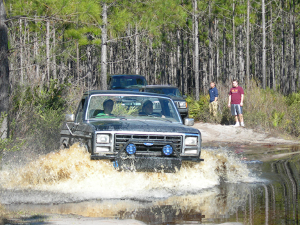 1985 Ford Bronco - Some water crossing with my brother.