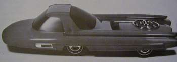 1972 Ford Ranchero - This concept car features a unique design with a covered bed and a distinctive emblem on the side.