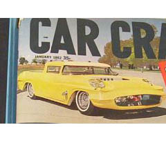 1972 Ford Ranchero - CAR CRAFT magazine cover from January 1962 features a custom yellow pickup truck.
