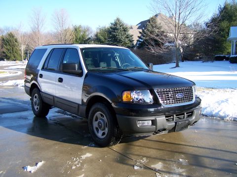 2004 Ford Expedition - This 2004 Ford Expedition features a distinctive two-tone paint scheme with a black hood and white body.