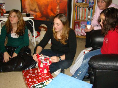 1989 Ford Bronco - People gathered to open presents during a holiday celebration.