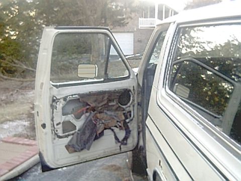 1986 Ford Bronco - Bare door...well minus the door panel anyways.