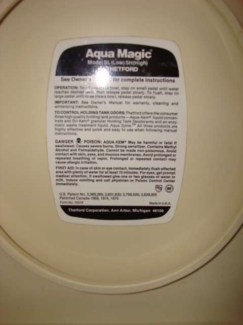 1983 Ford Bronco - This is the printed sticker under the top lid.