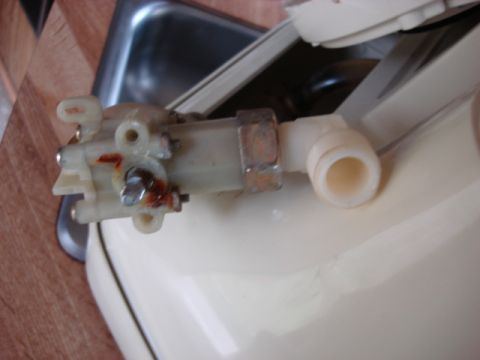 1983 Ford Bronco - this is the supply valve. you can see 2 screws hold it in place. this is a common falure part. I bought a new valve for $35 camping world