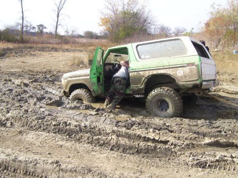 1985 Ford Bronco - Mike Bronco taking a swim