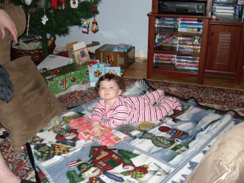 2000 Ford Crown Victoria - Baby's first Christmas with gifts under the tree.