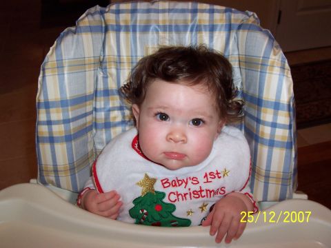 2000 Ford Crown Victoria - Baby's first Christmas captured on December 25, 2007, in a high chair.