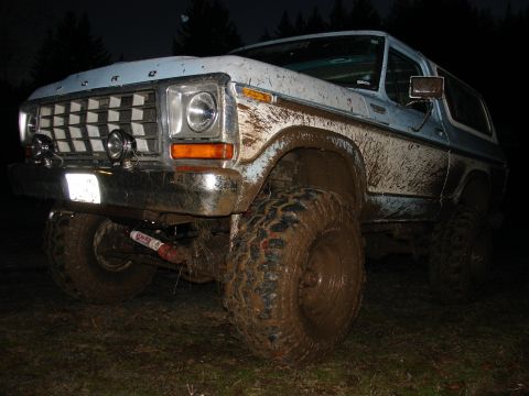 1978 Ford Bronco - This 1978 Ford Bronco is covered in mud after an off-road adventure.