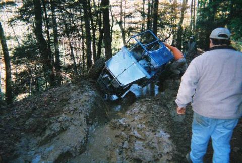 1976 Ford Bronco - Scott Schlapmans EROCC rig in the mud hole approaching Slick Rock