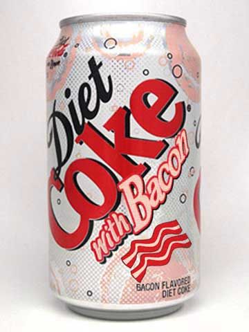 1994 Ford Bronco - A can of Diet Coke with Bacon flavor is shown, with "Bacon Flavored Diet Coke" text visible.