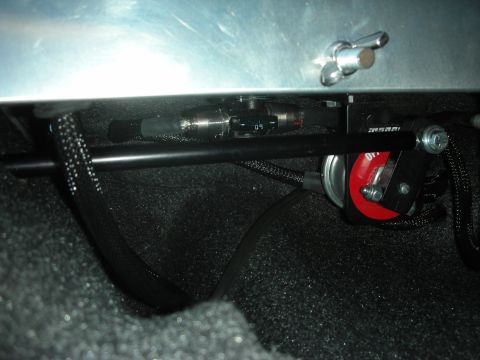 1998 Ford Crown Victoria - Detail of a fuel filter assembly with visible wiring and tubing, likely part of a vehicle's fuel system.