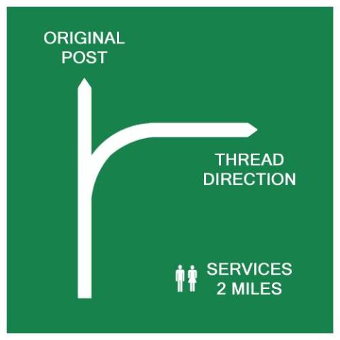 1992 Ford Mustang - humorous forum signpost graphic, not a classifiable technical document.
