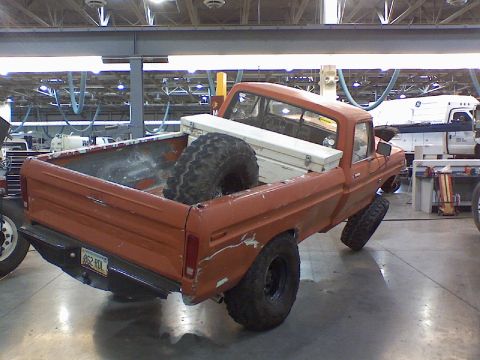 1974 Ford F-250 - This pickup truck's body style suggests a 1973 model year, differing from the registry's claim.