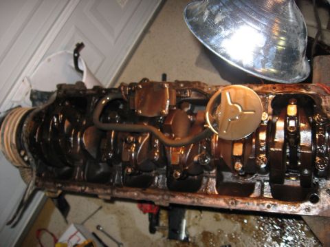 1978 Ford Bronco - Bottom end looks nice 'n clean. There was only one bolt on the oil pump...