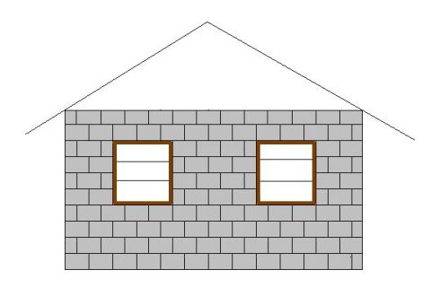 2007 Ford Bronco - This is a diagram of a house with two windows and a simple roof structure.