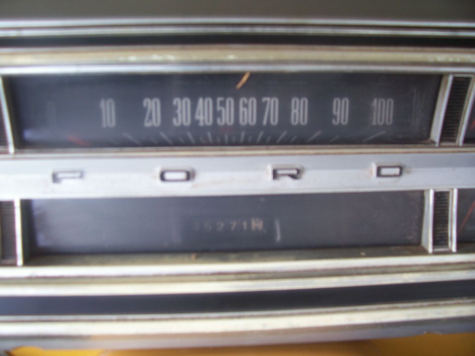 Vintage Ford truck speedometer and odometer with FORD nameplate