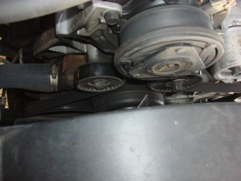1983 Ford Bronco - here is a second view of the pulleys. they came stock as plastic but you can get metal HP replacements. from any auto parts store.