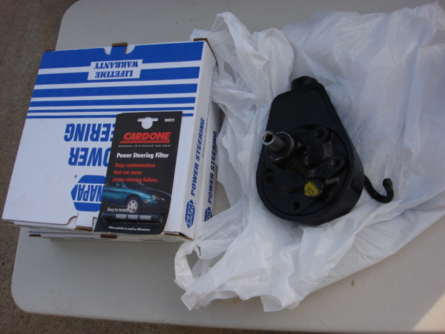 the core charge was $65 so i had a spare and traded it in and did not have the new box. here is the new reman pump. i got the one for Hydro assist as it got a few more pounds of pressure