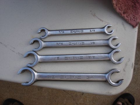1983 Ford Bronco - ok- to do this right you should have these flare line wrenches. you need 3/4 and 5/8 if you do not want to get a set. but they are cheap...…