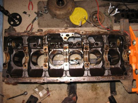 1978 Ford Bronco - Block completely stripped, looks reeeaal nice. Pardon the shit laying around everywhere.