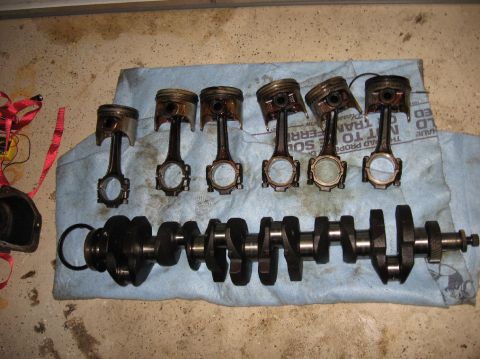 1978 Ford Bronco - Crank and pistons.