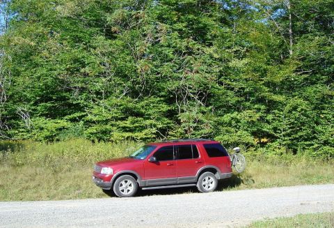 2003 Ford Crown Victoria - forest road near spruce knob, highest peak in West Virginia