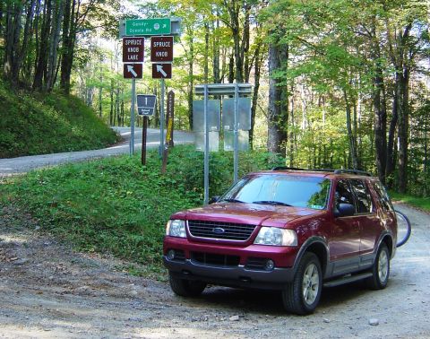 2003 Ford Crown Victoria - forest roading near spruce knob lake, west virginia.