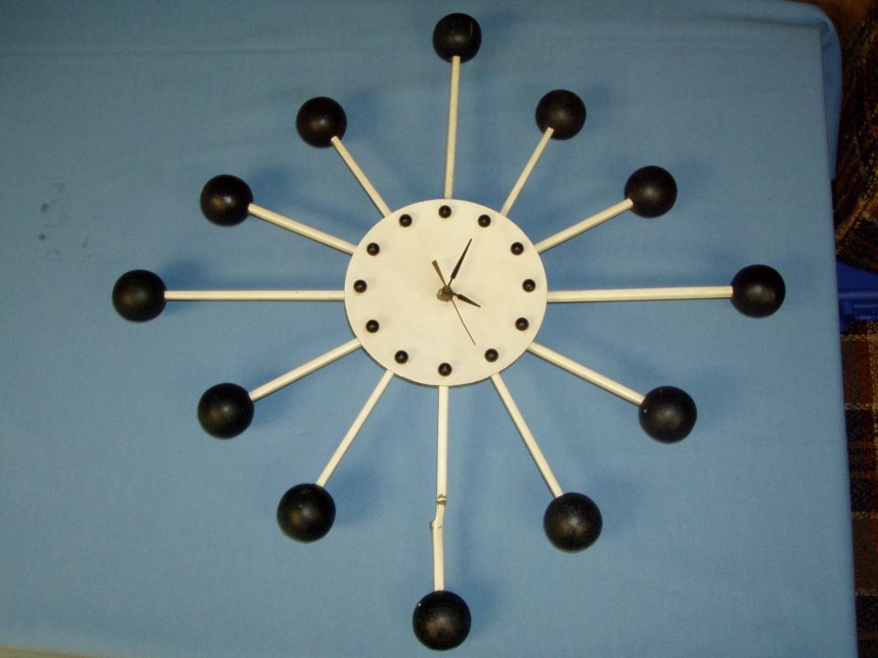 Vintage Genuine 60's Starburst Wall Clock