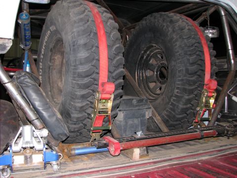 1980 Ford Bronco - This image shows spare tires and a jack, not a 1980 Ford Bronco.
