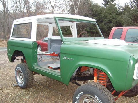 1974 Ford Bronco - This 1974 Ford Bronco is missing its doors and appears to be in the process of restoration.