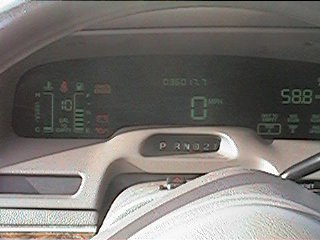 1998 Mercury Grand Marquis - Dash showing milage.