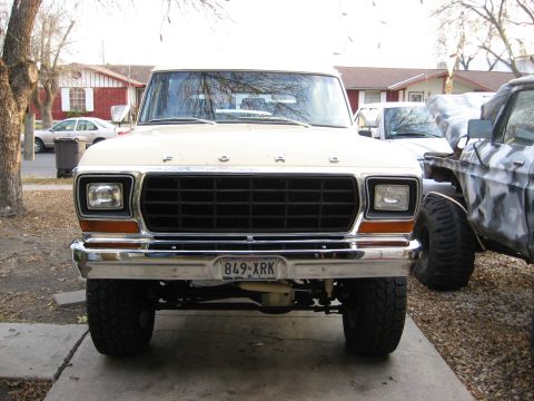 1979 Ford Bronco - This Ford F-Series truck is parked in a driveway with houses and trees in the background.