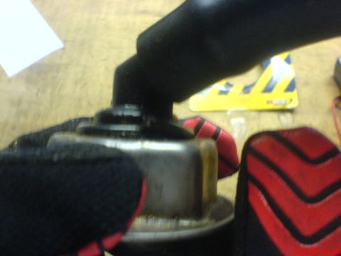 1986 Ford Bronco - old oem cap had the elbow, but it wouldn't come out (come to find out the grommett had hardened to a plastic-type substance)