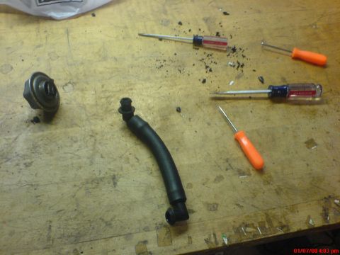 1986 Ford Bronco - can't forget the craftsman screwdrivers...they did some work, too! finally got the dang thang out...