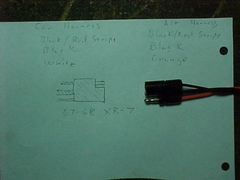 1968 Mercury Cougar - Alternator harness