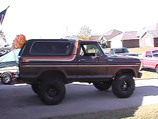 1979 Ford Bronco - Had to air down the tires to get it out of the garage. (Thankfully it was preplanned for)