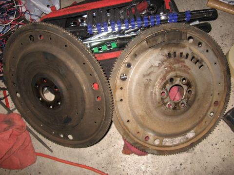 1978 Ford Bronco - I was told the Bronco was parked for 2 years because the motor shook pretty bad. The flexplate on the right came off this motor. The one on…