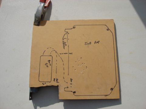 1983 Ford Bronco - i found this scrap from another project. this will work fine here and i laid out where things would go and make sure it all fits.