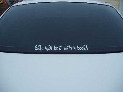 1996 Ford Crown Victoria - "REAL MEN Do it with 4 doors" decal